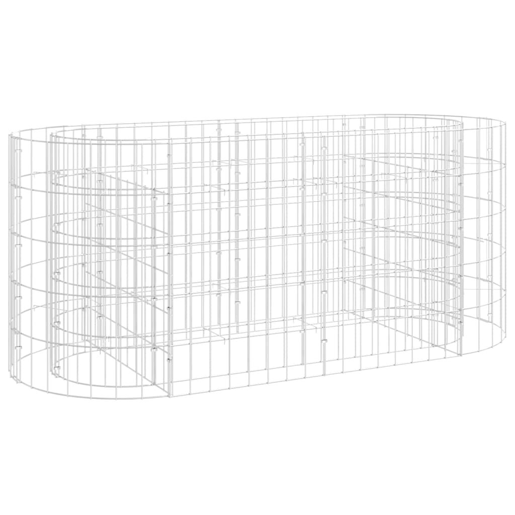 vidaXL Συρματοκιβώτιο-Γλάστρα Υπερυψωμένη 120x50x50 εκ. Γαλβαν. Ατσάλι