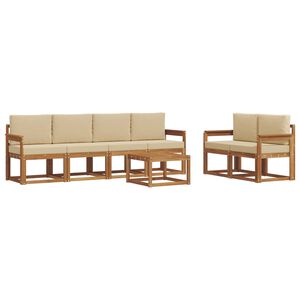 vidaXL &Sigma;&epsilon;&iota;&rho;ά &Kappa;&alpha;&nu;&alpha;&pi;έ &Epsilon;&xi;&omega;&tau;&epsilon;&rho;&iota;&kappa;&omicron;ύ &mu;&epsilon; &mu;&alpha;&xi;&iota;&lambda;ά&rho;&iota; 7 pcs &Phi;&upsilon;&sigma;&iota;&kappa;ό &kappa;&alpha;&iota; &Mu;&pi;&epsilon;&zeta;