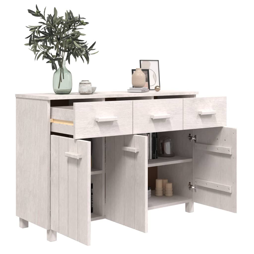 vidaXL Ντουλάπι HAMAR Λευκό 113 x 40 x 80 εκ. από Μασίφ Ξύλο Πεύκου