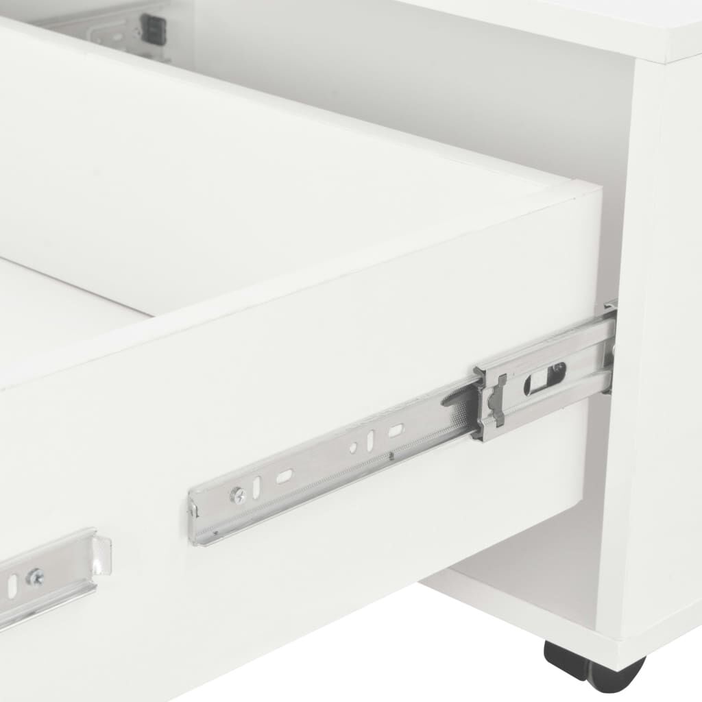 vidaXL Τραπεζάκι Σαλονιού Γυαλιστερό Λευκό 60x60x35 εκ. Μοριοσανίδα