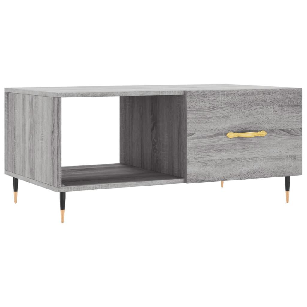vidaXL Τραπεζάκι Σαλονιού Γκρι Sonoma 90x50x40 εκ. Επεξεργασμένο Ξύλο