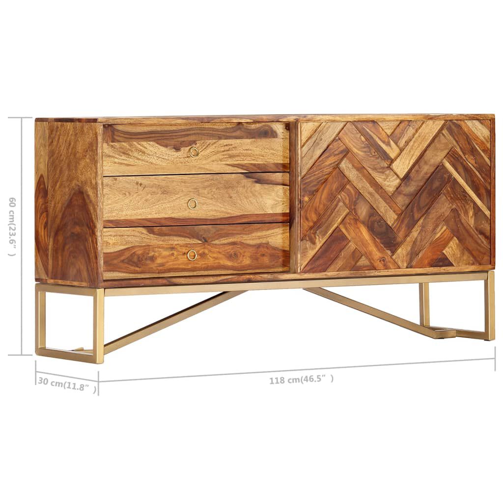 vidaXL Μπουφές 118 x 30 x 60 εκ. από Μασίφ Ξύλο Sheesham