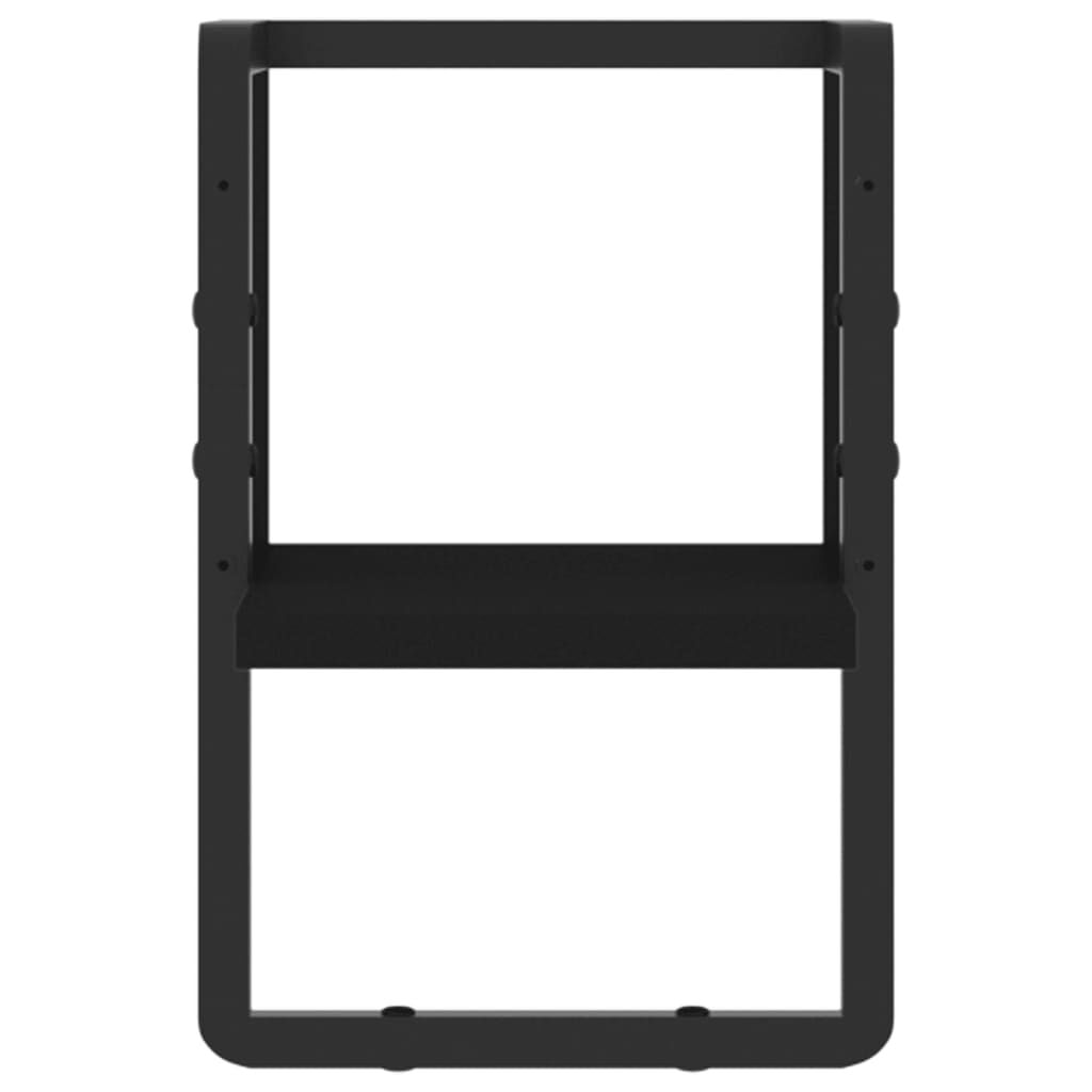 vidaXL Ράφι Τοίχου με Μπάρα Μαύρο 20 x 25 x 30 εκ.