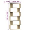 vidaXL Βιβλιοθήκη/Διαχωριστικό Sonoma Δρυς 80x24x192 εκ. Επεξ. Ξύλο