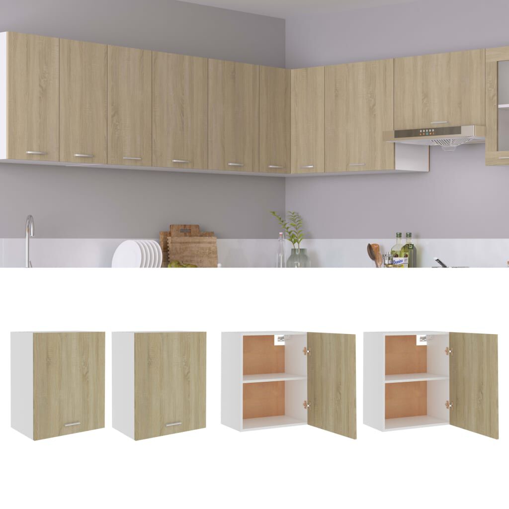 vidaXL Ντουλάπια Κρεμαστά Lyon 2τεμ. Sonoma Δρυς 50x31x60εκ. από