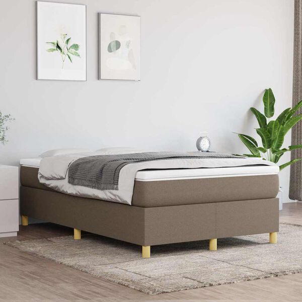 vidaXL &Kappa;&rho;&epsilon;&beta;ά&tau;&iota; Boxspring &mu;&epsilon; &Sigma;&tau;&rho;ώ&mu;&alpha; Taupe 120x190 &epsilon;&kappa;. &Upsilon;&phi;&alpha;&sigma;&mu;ά&tau;&iota;&nu;&omicron;