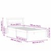 vidaXL Σκελετός Κρεβατιού Κερωτό καφέ 75 x 190 cm Στερεά ξυλεία πεύκου