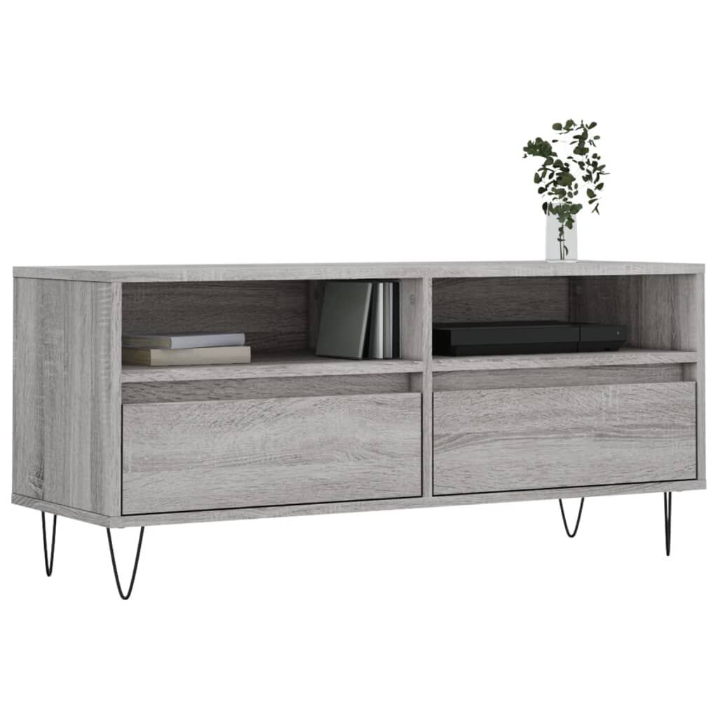 vidaXL Έπιπλο Τηλεόρασης Γκρι Sonoma 100x34,5x44,5 εκ. Επεξεργ. Ξύλο