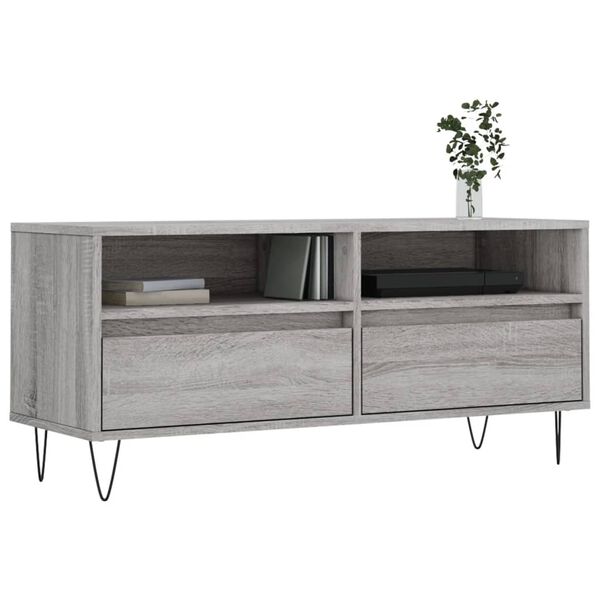 vidaXL Έπιπλο Τηλεόρασης Γκρι Sonoma 100x34,5x44,5 εκ. Επεξεργ. Ξύλο