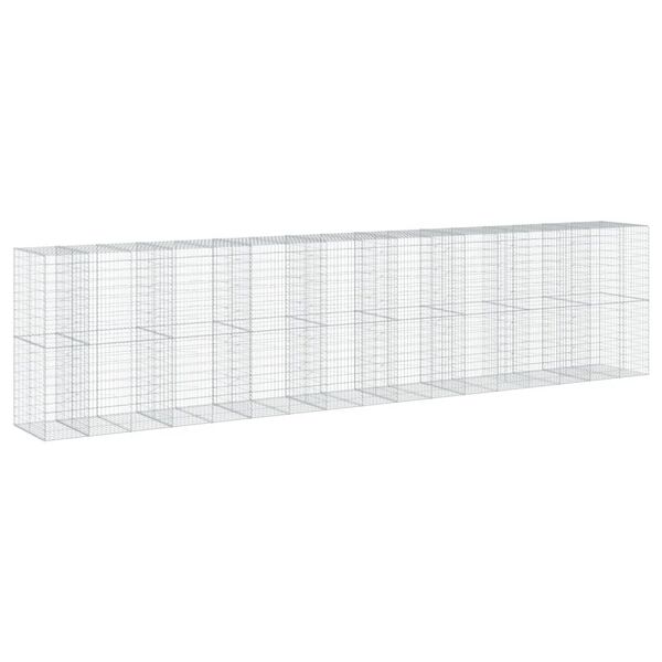vidaXL Συρματοκιβώτιο με Κάλυμμα 850x100x200εκ από Γαλβανισμένο Χάλυβα