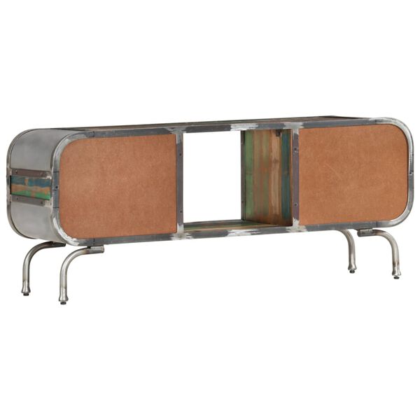 vidaXL Έπιπλο Τηλεόρασης 110x30x42εκ. Πολύχρωμο από Μασίφ Ανακυκ. Ξύλο