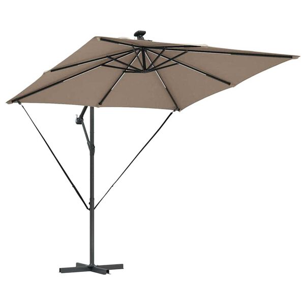 vidaXL Ομπρέλα Cantilever Banana Taupe 249 x 249 x 250 εκ.