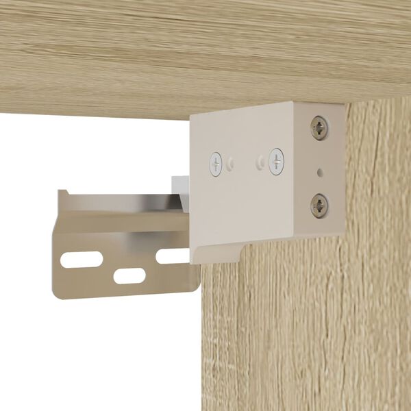 vidaXL Έπιπλα Τοίχου Τηλ. με LED 2 Τεμ. Sonoma Δρυς 41x31x45 εκ.