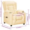 vidaXL Πολυθρόνα Μασάζ Ηλεκτρική Κρεμ από Συνθετικό Δέρμα