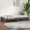 vidaXL Καναπές Κρεβάτι Συρόμενος Γκρι 2x(90x200) εκ. Μασίφ Ξύλο Πεύκου