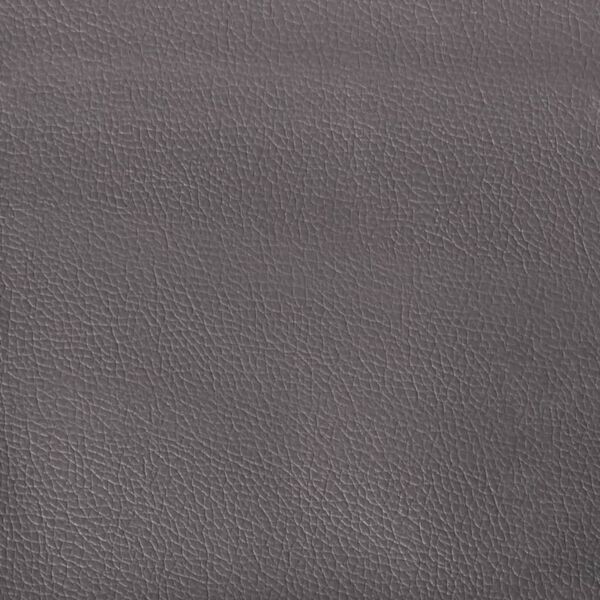 vidaXL Κρεβάτι Boxspring με Στρώμα Γκρι 120x200εκ. από Συνθετικό Δέρμα