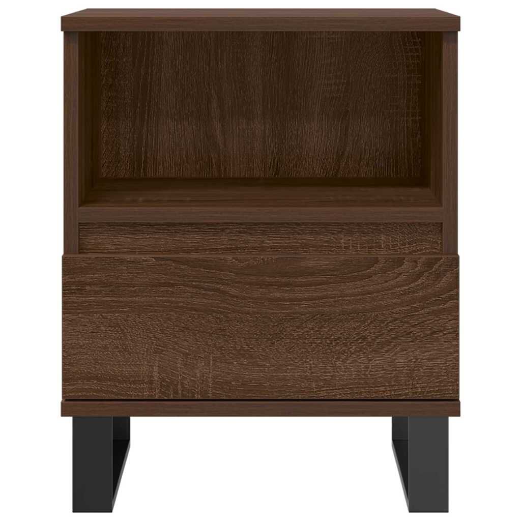 vidaXL Κομοδίνα 2 τεμ. Καφέ Δρυς 40 x 35 x 50 εκ. από Επεξεργ. Ξύλο