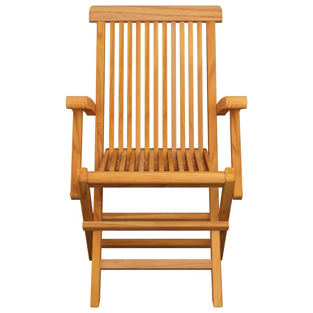 vidaXL Καρέκλες Κήπου 8 τεμ. Μασίφ Ξύλο Teak με Φωτ. Πράσινα Μαξιλάρια