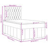 vidaXL &Kappa;&rho;&epsilon;&beta;ά&tau;&iota; Boxspring &mu;&epsilon; &Sigma;&tau;&rho;ώ&mu;&alpha; &Mu;&alpha;ύ&rho;&omicron; 120x190 &epsilon;&kappa;. &Upsilon;&phi;&alpha;&sigma;&mu;ά&tau;&iota;&nu;&omicron;