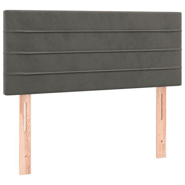 vidaXL Κεφαλάρι Κρεβατιού Σκούρο Γκρι 100x5x78/88 εκ. Βελούδινο