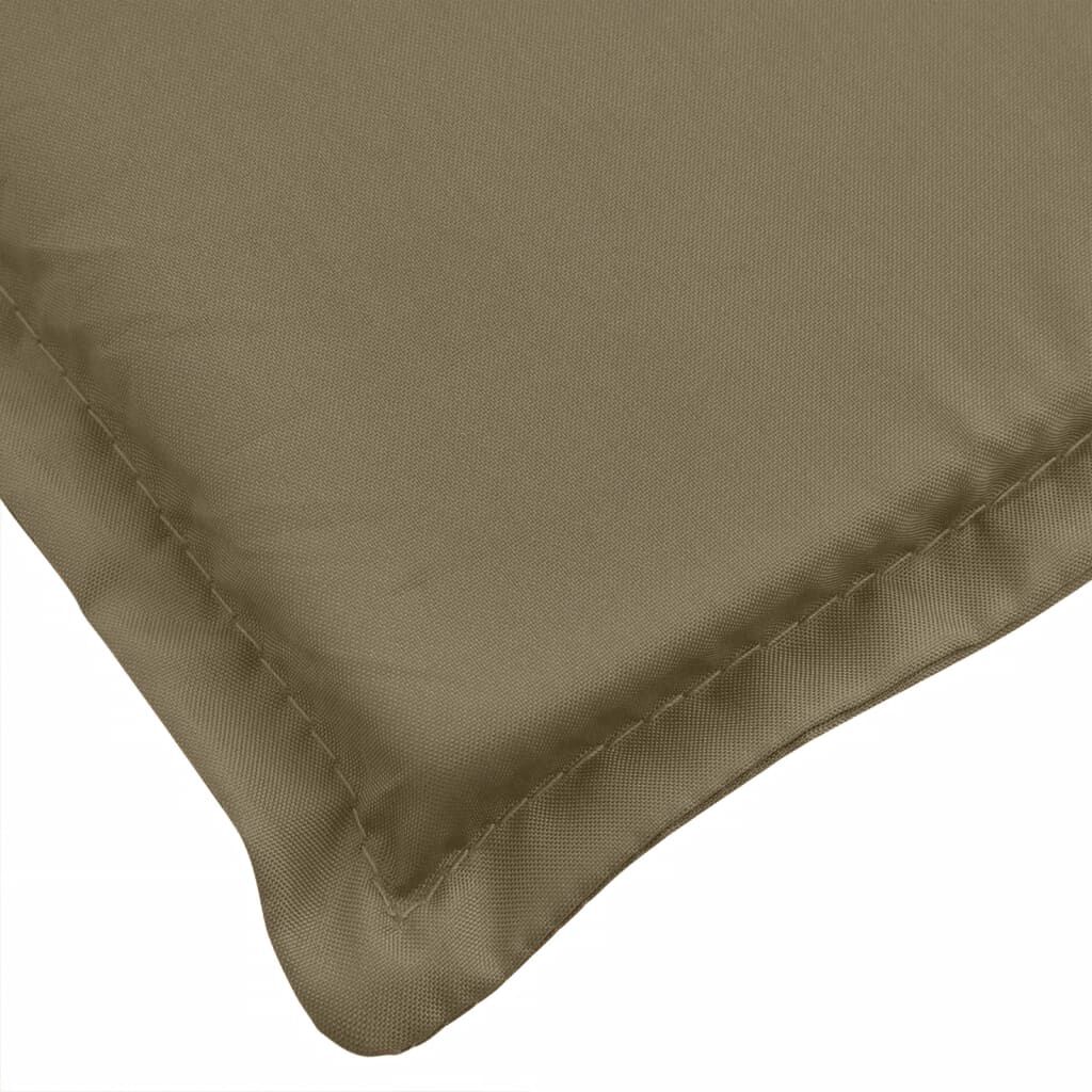 vidaXL Μαξιλάρια Πάγκου Κήπου 2 τεμ. Taupe Μελανζέ 200x50x7 εκ. Ύφ.