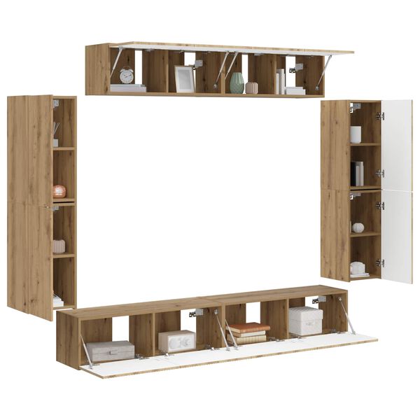 vidaXL &Nu;&tau;&omicron;&upsilon;&lambda;ά&pi;&iota; TV 8 pcs Artisan Oak