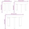 vidaXL Τραπεζάκι σαλονιού 3 pcs Καφέ κεριού 47.5 x 47.5 x 27 εκ.
