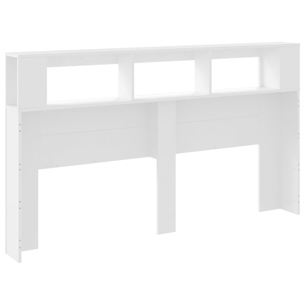 vidaXL Κεφαλάρι Κρεβατιού με LED Λευκό 180x18,5x103,5 εκ Επεξεργ. Ξύλο