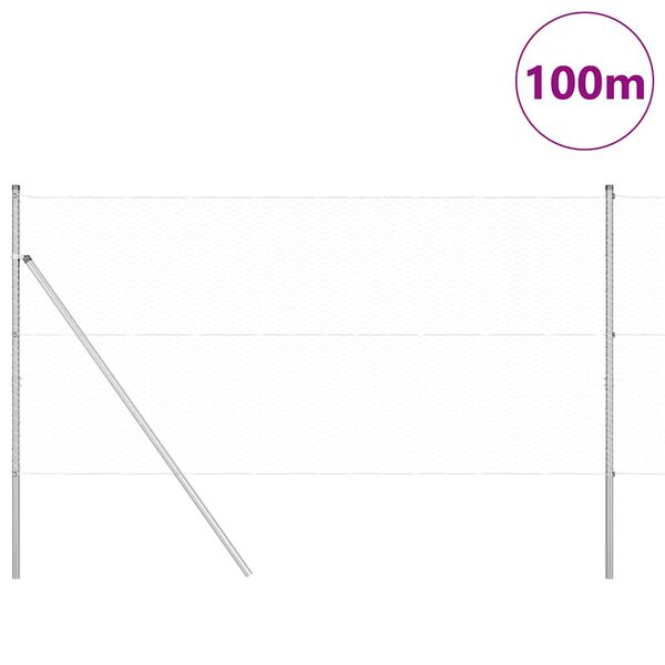 vidaXL &Sigma;&tau;ύ&lambda;&omicron;&sigmaf; &Pi;&epsilon;&rho;&iota;&phi;&rho;ά&xi;&epsilon;&omega;&nu; &Alpha;&sigma;&eta;&mu;ί 100 x 1,2 m (25 mm &delta;ί&chi;&tau;&upsilon;) &Alpha;&tau;&sigma;ά&lambda;&iota;