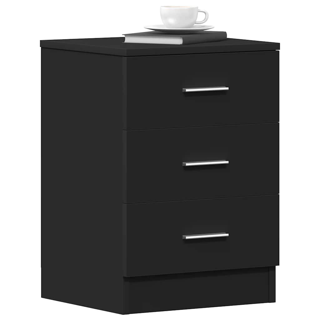 vidaXL Κομοδίνο Μαύρο 38 x 35 x 56 εκ. από Μοριοσανίδα
