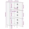vidaXL Ντουλάπι 40 x 33 x 110 εκ. από Μασίφ Ξύλο Μάνγκο