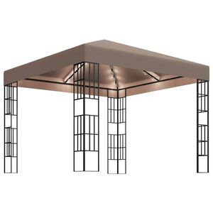 vidaXL &Kappa;&iota;ό&sigma;&kappa;&iota; &mu;&epsilon; &Phi;&omega;&tau;ά&kappa;&iota;&alpha; LED Taupe 3 x 3 &mu;.