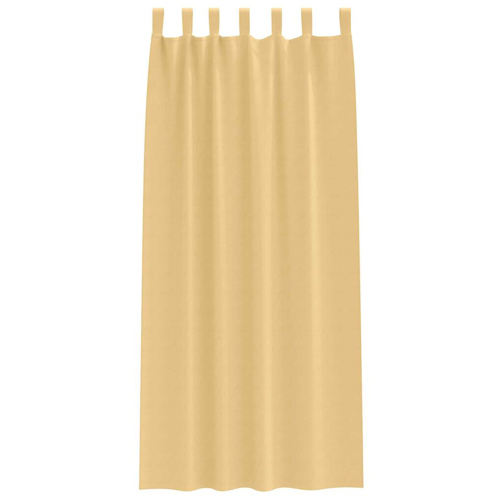 vidaXL Κουρτίνες με κουρτίνες 2 pcs Μπεζ 245 x 140 εκ. Πολυεστέρας