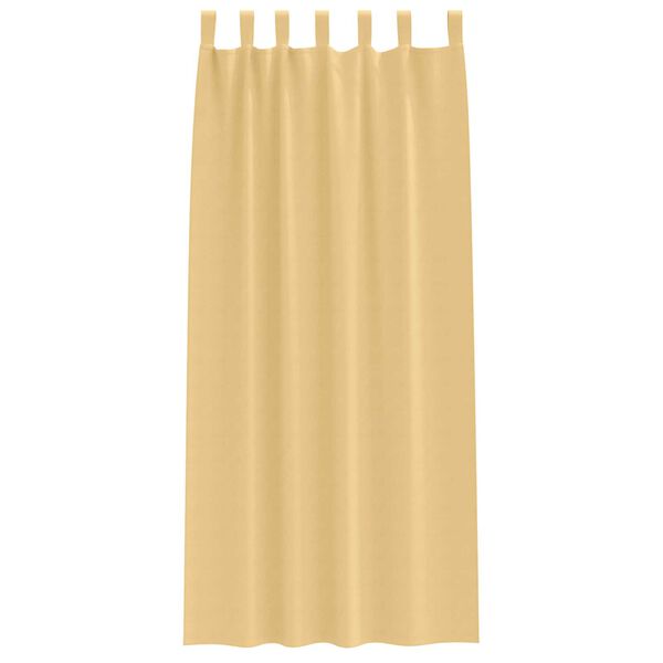 vidaXL Κουρτίνες με κουρτίνες 2 pcs Μπεζ 245 x 140 εκ. Πολυεστέρας