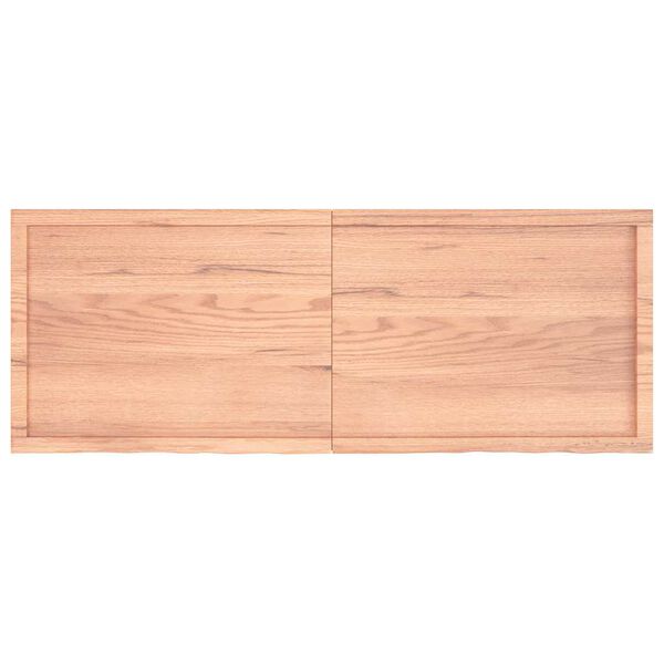 vidaXL Ράφι Τοίχου Ανοιχτό Καφέ 160x60x(2-4)εκ. Επεξ. Μασίφ Ξύλο Δρυός