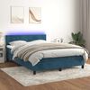 vidaXL &Kappa;&rho;&epsilon;&beta;ά&tau;&iota; Boxspring &mu;&epsilon; &Sigma;&tau;&rho;ώ&mu;&alpha; & LED &Sigma;&kappa;. &Mu;&pi;&lambda;&epsilon; 140x190&epsilon;&kappa;. &Beta;&epsilon;&lambda;&omicron;ύ&delta;&iota;&nu;&omicron;