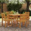 vidaXL Σέτ φαγητού για κήπο 5 pcs Καφέ Μασίφ ξύλο ακακίας