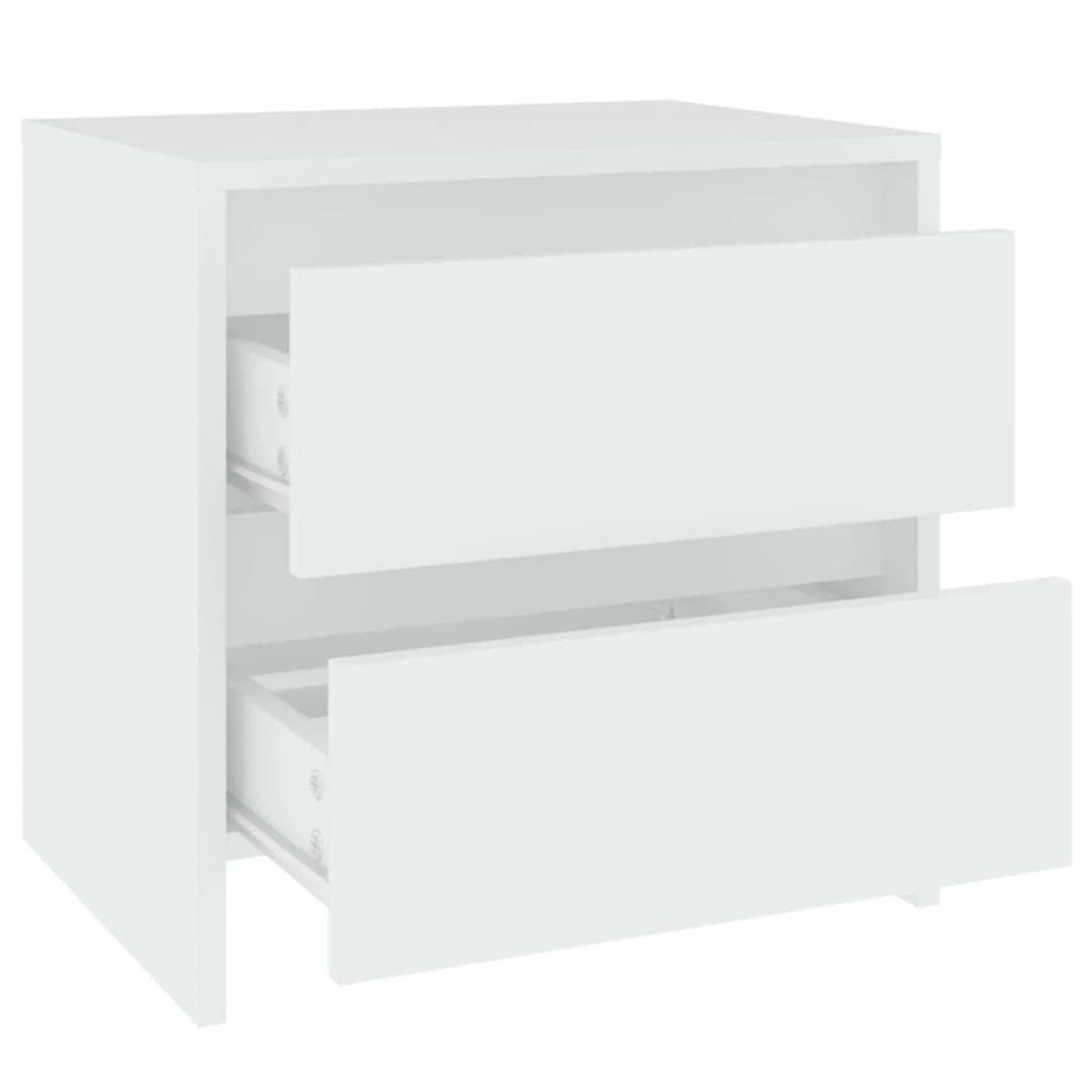 vidaXL Κομοδίνο 2 τεμ Μαύρο Δρυς 45x34x44,5 εκ Επεξεργασμένο ξύλο