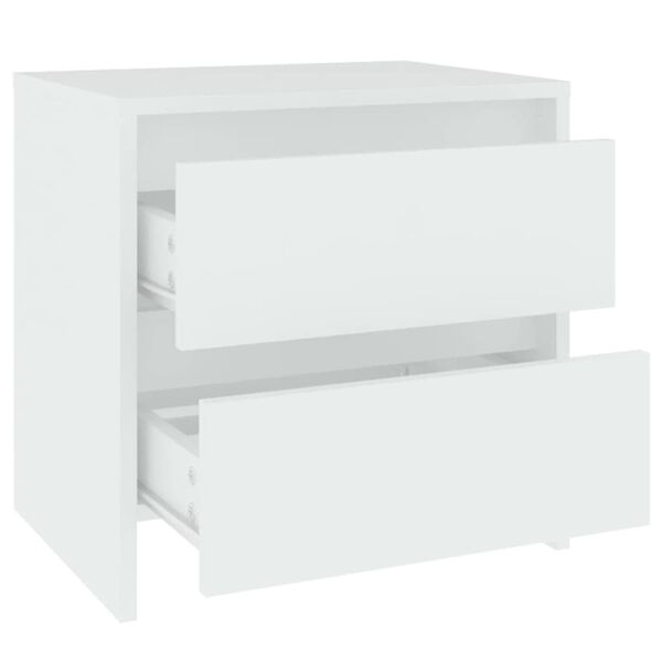 vidaXL Κομοδίνο Λευκό 45 x 34,5 x 44,5 εκ. από Μοριοσανίδα