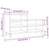 vidaXL Παπουτσοθήκη Γκρι Sonoma 102x36x60 εκ. από Επεξεργασμένο Ξύλο