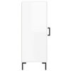 vidaXL Ντουλάπι Γυαλιστερό Λευκό 34,5x34x90 εκ. Επεξεργασμένο Ξύλο