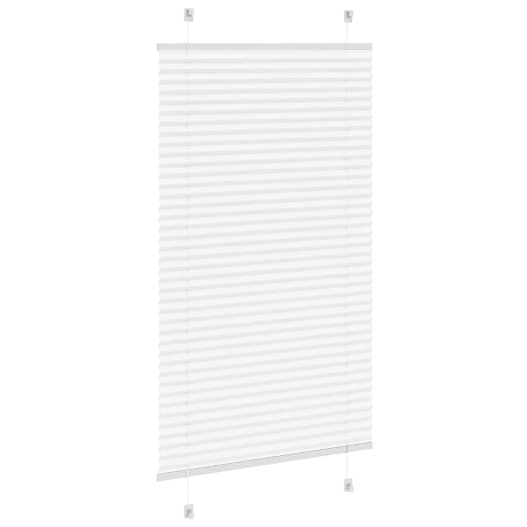vidaXL Πλισέ περσίδα Λευκό 75x100 cm Πλάτος υφάσματος 74,4 cm