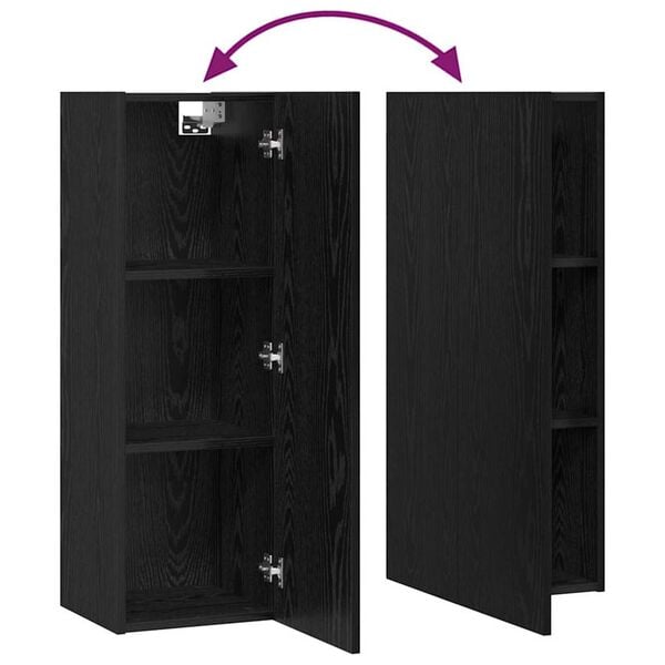 vidaXL Σετ επίπλου τηλεόρασης 4 pcs Μαύρη δρυς 30.5 x 30 x 90 cm