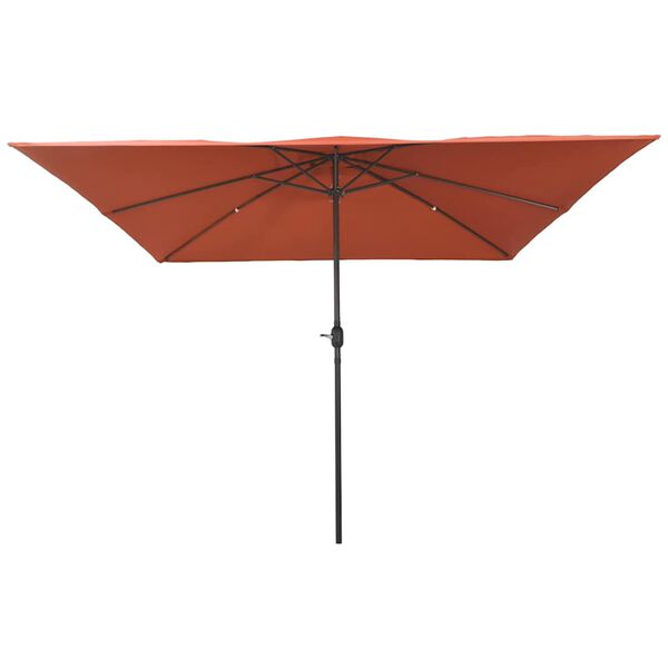 vidaXL Ομπρέλα Κήπου Κόκκινο και Μαύρο 295 x 295 x 245 εκ