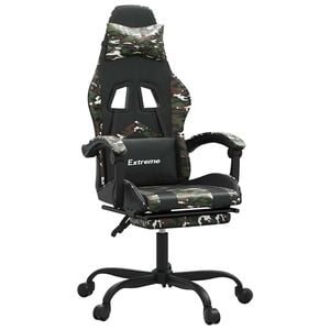 vidaXL &Kappa;&alpha;&rho;έ&kappa;&lambda;&alpha; Gaming &Mu;&alpha;&sigma;ά&zeta; &Upsilon;&pi;&omicron;&pi;ό&delta;&iota;&omicron; &Mu;&alpha;ύ&rho;&omicron;/&Pi;&alpha;&rho;&alpha;&lambda;&lambda;&alpha;&gamma;ή &Sigma;&upsilon;&nu;&theta;&epsilon;&tau;&iota;&kappa;ό &Delta;έ&rho;&mu;&alpha;