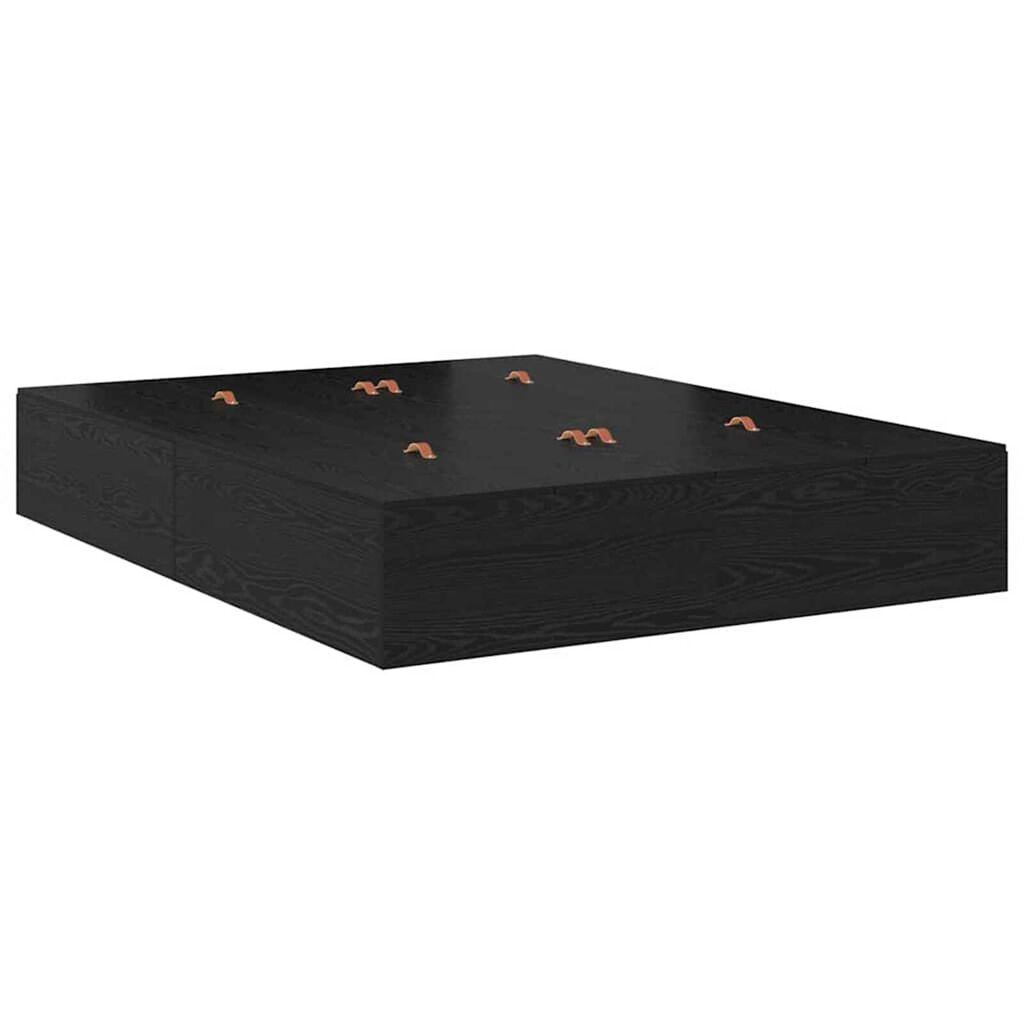 vidaXL Σκελετός Κρεβατιού Μαύρη δρυς 190 x 135 x 31.5 εκ.