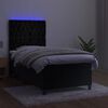 vidaXL &Kappa;&rho;&epsilon;&beta;ά&tau;&iota; Boxspring &mu;&epsilon; &Sigma;&tau;&rho;ώ&mu;&alpha; & LED &Mu;&alpha;ύ&rho;&omicron; 90x200 &epsilon;&kappa;. &Beta;&epsilon;&lambda;&omicron;ύ&delta;&iota;&nu;&omicron;