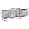 vidaXL Συρματοκιβώτια Τοξωτά 6 τεμ. 300x50x80/100 εκ. Γαλβαν. Ατσάλι