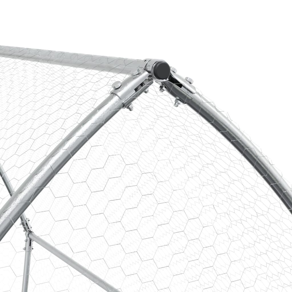 vidaXL Κλουβί Κουνελιών Ασημί 100x105x120 εκ. από Γαλβανισμένο Χάλυβα