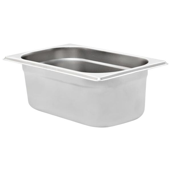 vidaXL Λεκάνες Gastronorm 8 τεμ. GN 1/4 100 χιλ. από Ανοξείδωτο Ατσάλι